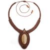 Fossil Wood Macramé Necklace