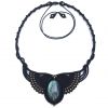 Labradorite brass beads necklace